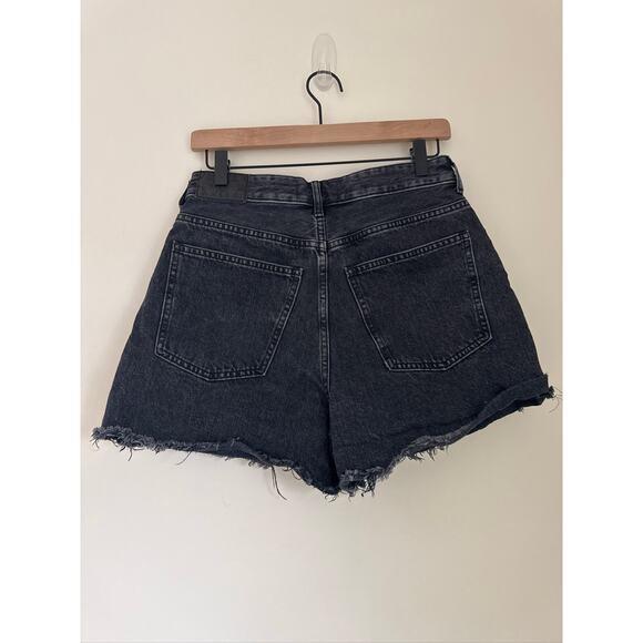 EVERLANE A-Line Raw Hem Denim Short in Black - Size 28 - Picture 3 of 7